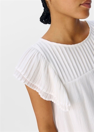 Ann sl frill top Hvid Object 